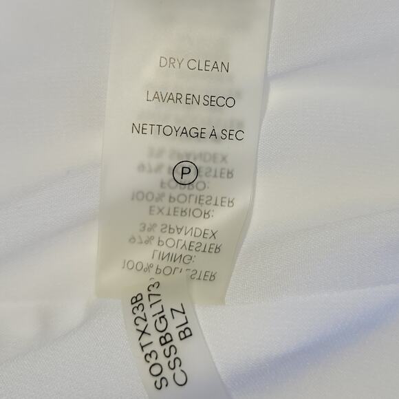 Calvin Klein Lined V-Neck Sleeveless Blouse Top Blue Multi Office Wear Workwear - Picture 9 of 10